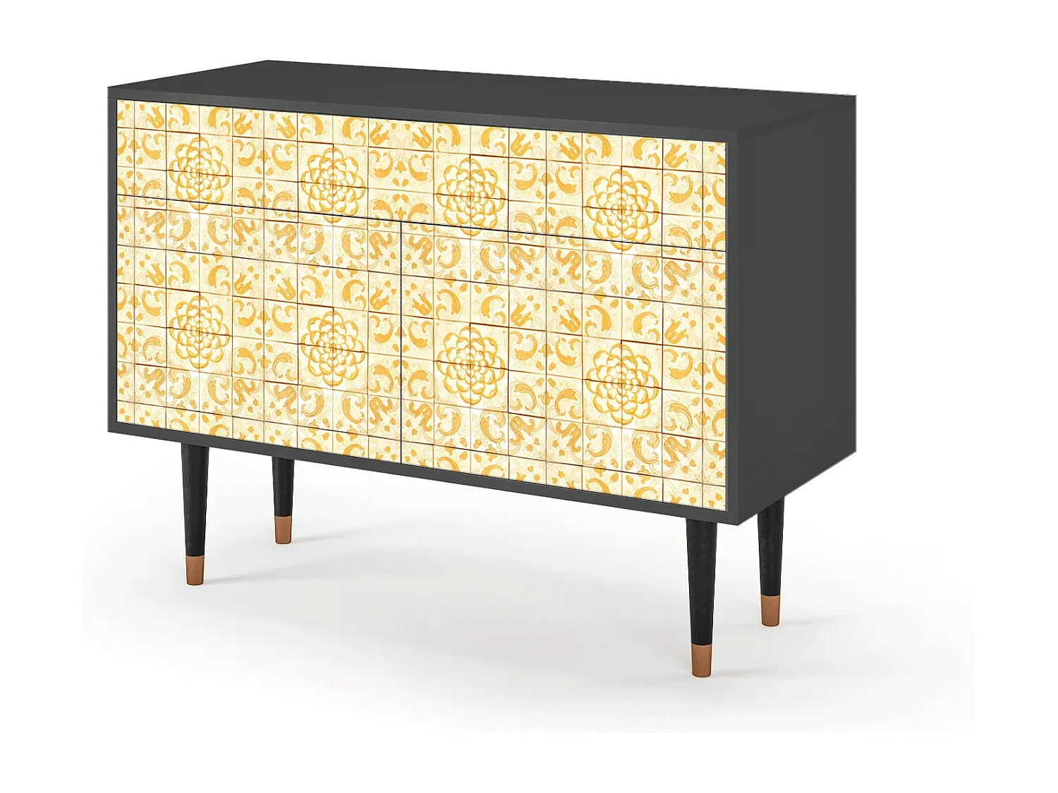 Moderner Sideboard in Grau mit Kompaktem Stauraum