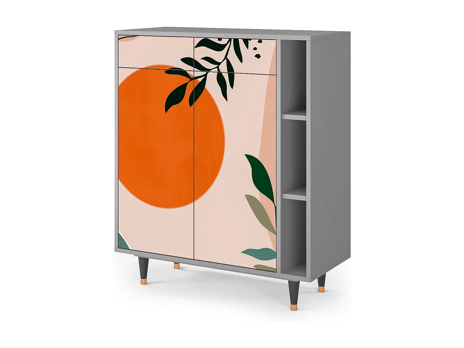 Elegantes Sideboard aus Walnussholz mit Stauraum