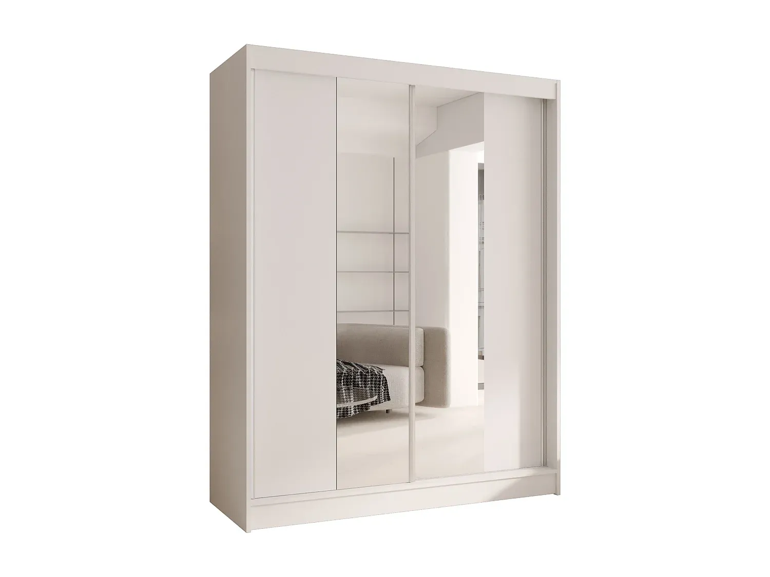 Moderner schwarzer Kleiderschrank aus Holzwerkstoff 80x50x200 cm