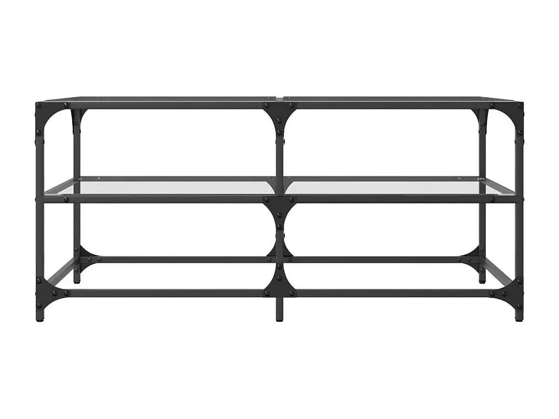 Moderner Glastisch in Schwarz, 95 x 100 cm