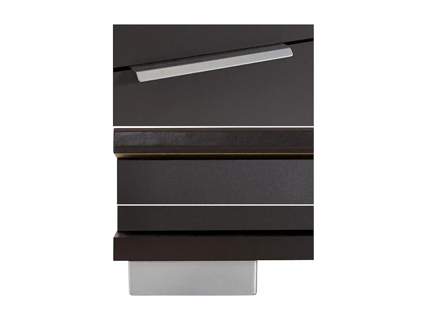 Moderner Nachttisch aus Stahl in Anthrazit 36x39x59 cm