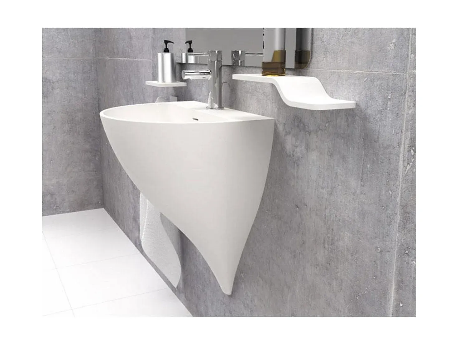 Badezimmerschrank zum Hängen aus Naturholz, Höhe 140 cm