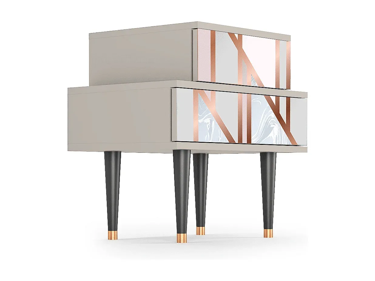 Moderne Nachttisch in Graphitgrau