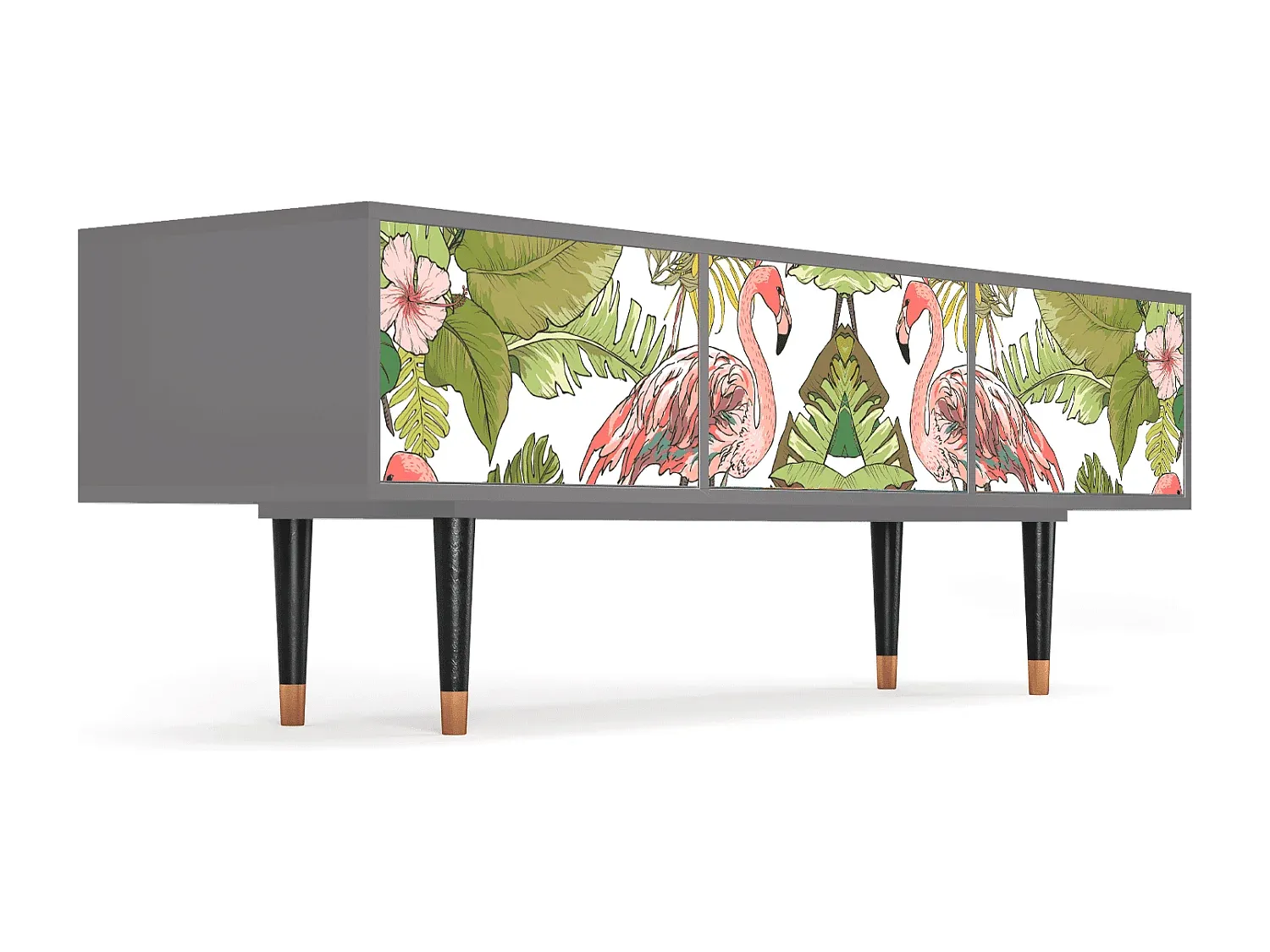 Fernsehmöbel - Modernes Design - Grau 170x69x48 cm