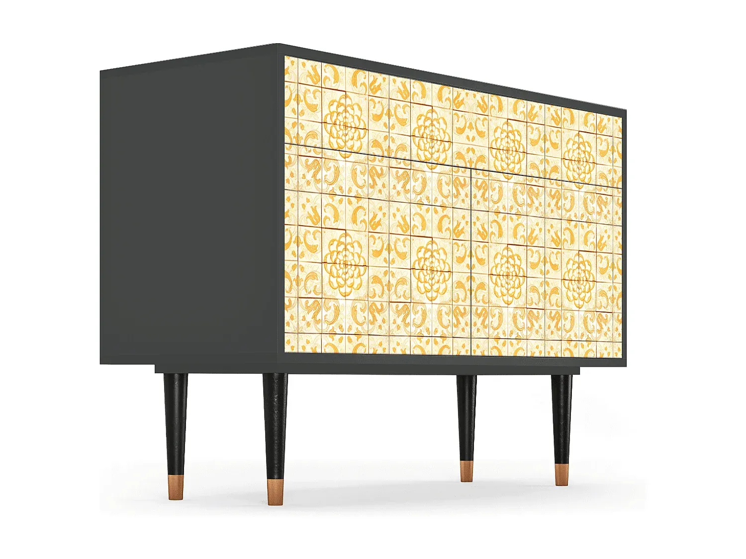 Moderner Sideboard in Grau mit Kompaktem Stauraum