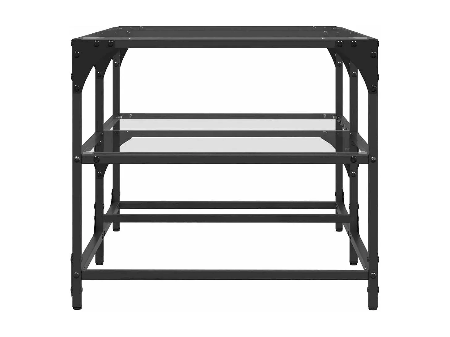 Moderner Glastisch in Schwarz, 95 x 100 cm