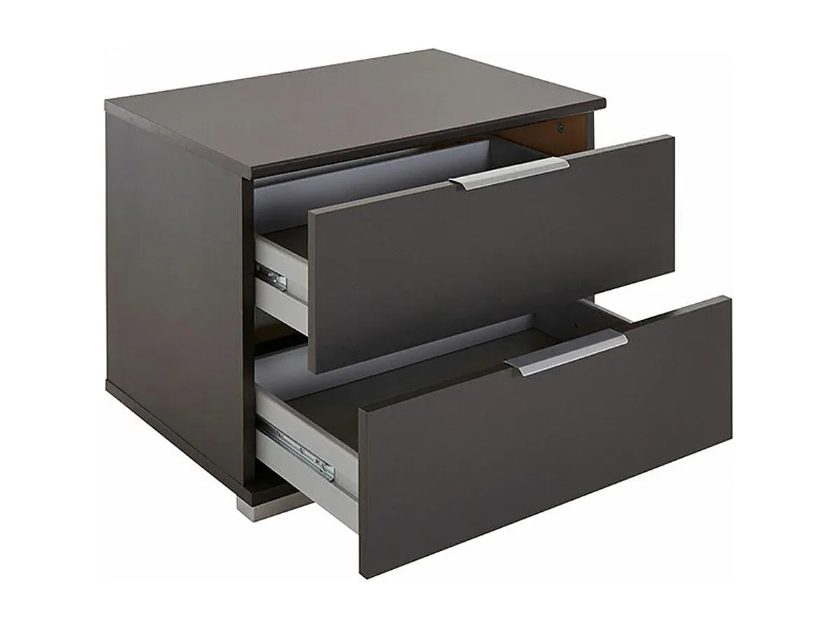 Moderner Nachttisch aus Stahl in Anthrazit 36x39x59 cm