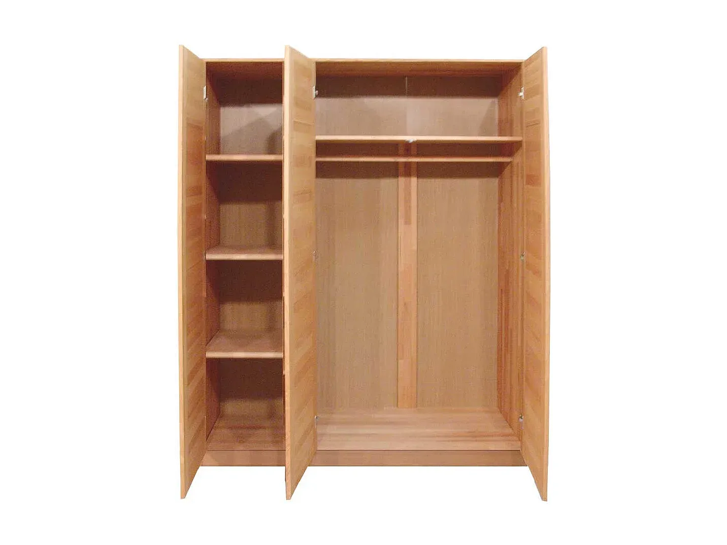 Moderne 4-türiger Drehtürenschrank aus Eiche und Schwarz