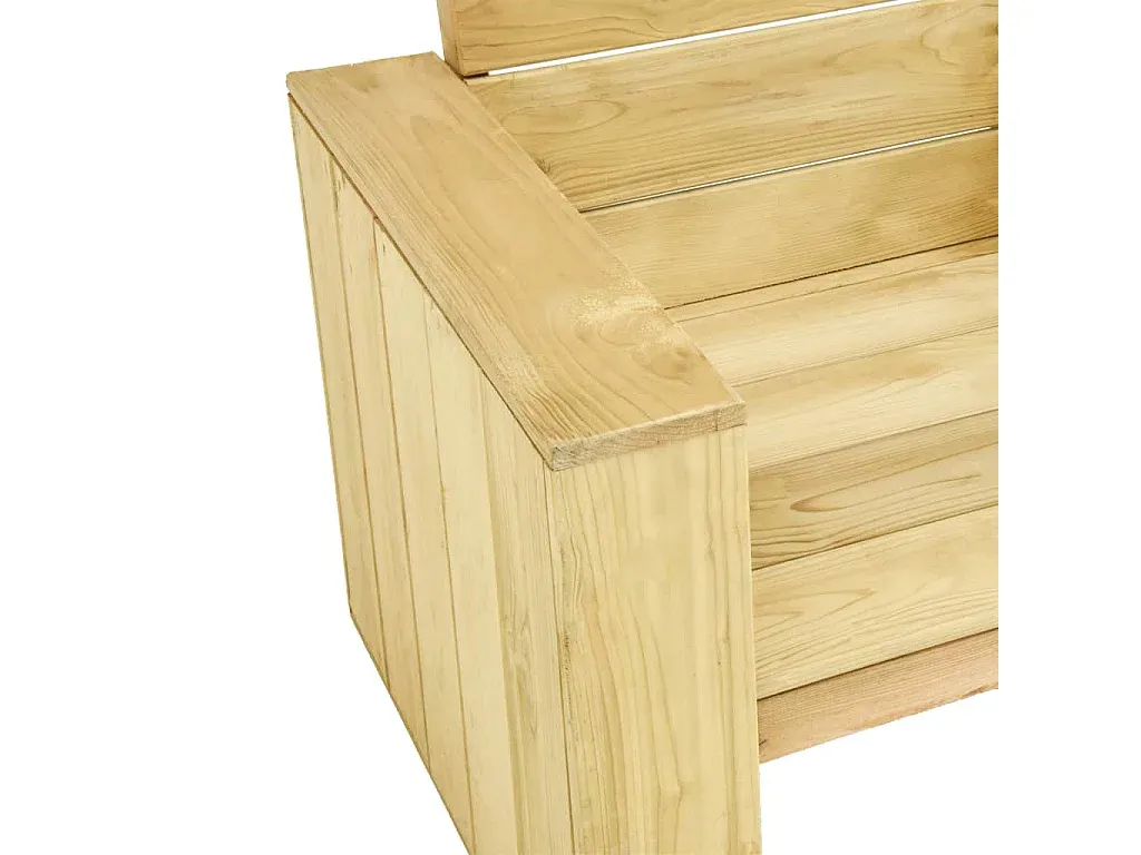 4-teilige Sitzgruppe aus Holz für den Garten