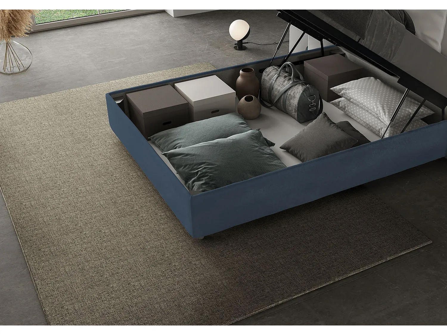 Modernes Holzbett in Braun 140x200 cm