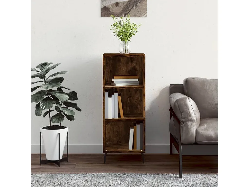 Küchen-Sideboard mit 2 Türen in Zementoptik, Wohnzimmer-Buffet, 81 x 44 x 86 cm