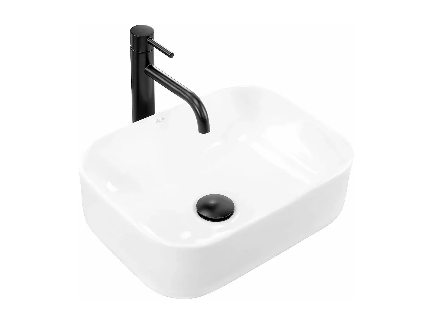 Modernes rechteckiges Aufsatzwaschbecken 50 x 31 cm