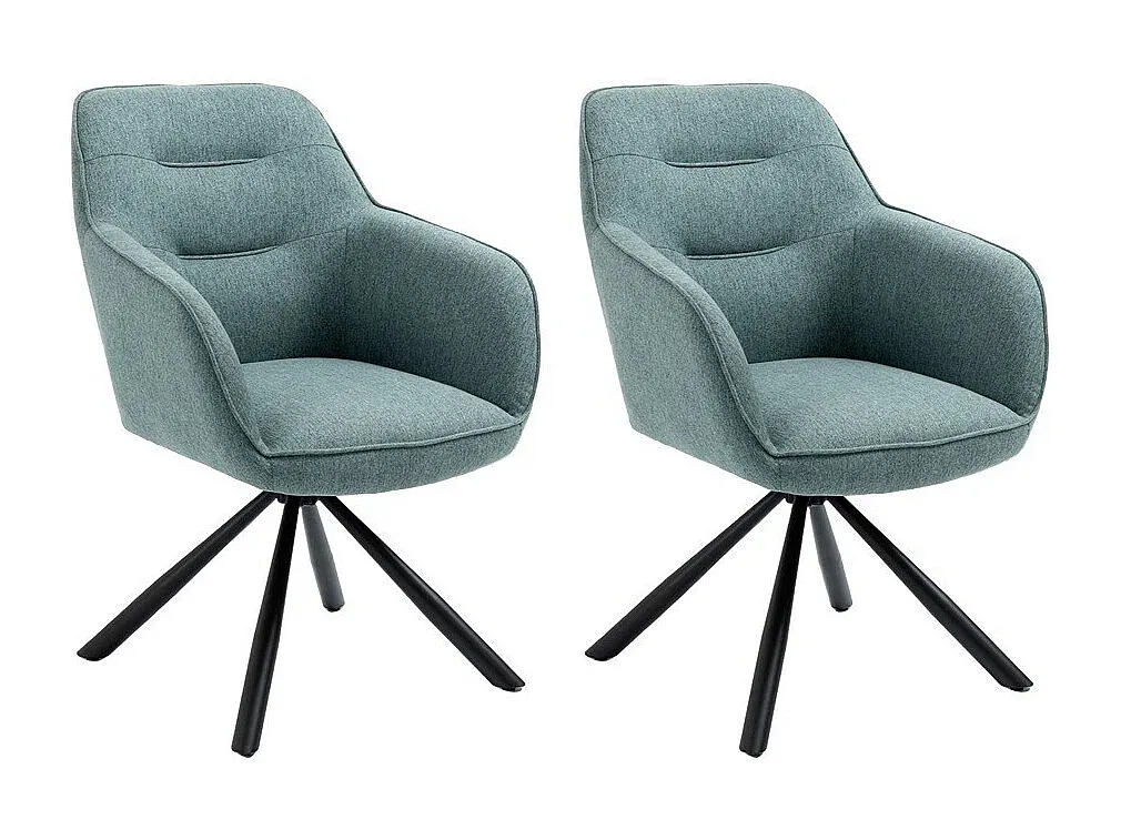 Esszimmerstuhl-Set aus Stoff mit Metallbeinen, 4 Stück