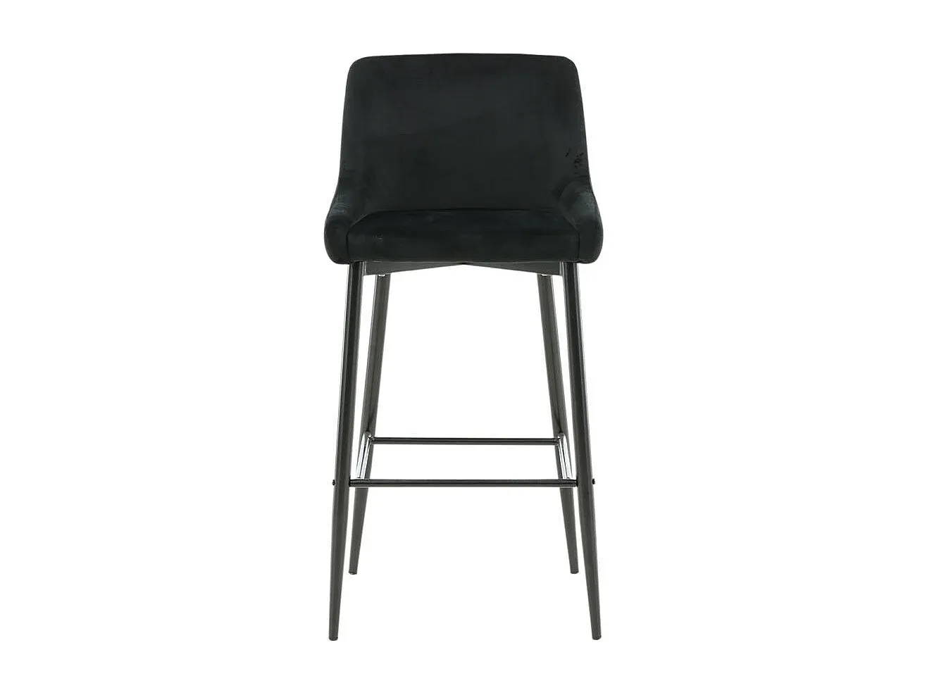 Moderner Barhocker aus Stoff in Schwarz und Elfenbein