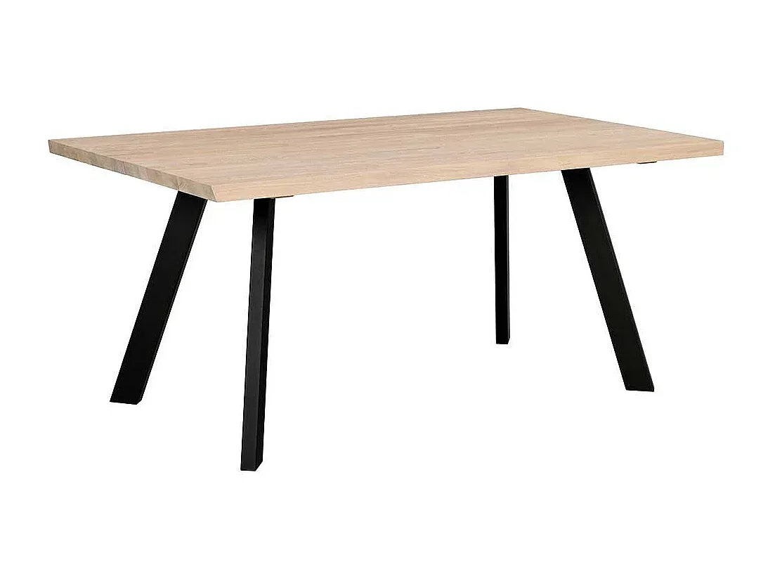 Rechteckiger Esstisch aus massivem Teakholz 180x90 cm