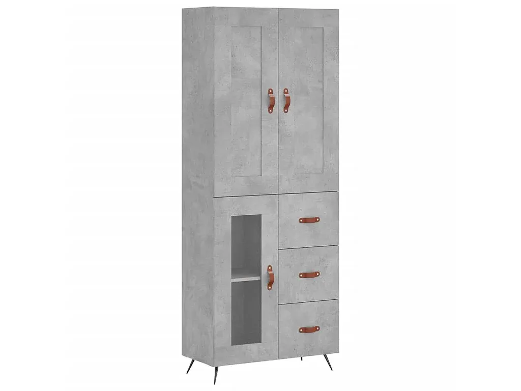 Modernes Weißes Highboard aus Holzwerkstoff 34,5x34x180 cm