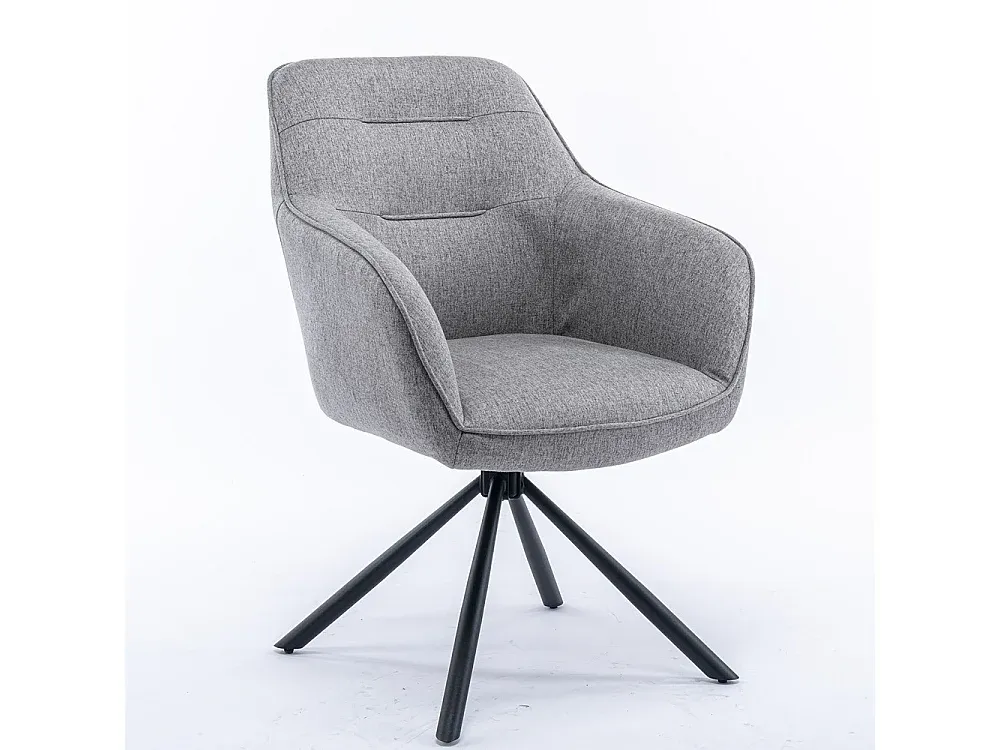 Esszimmerstuhl-Set aus Stoff mit Metallbeinen, 4 Stück