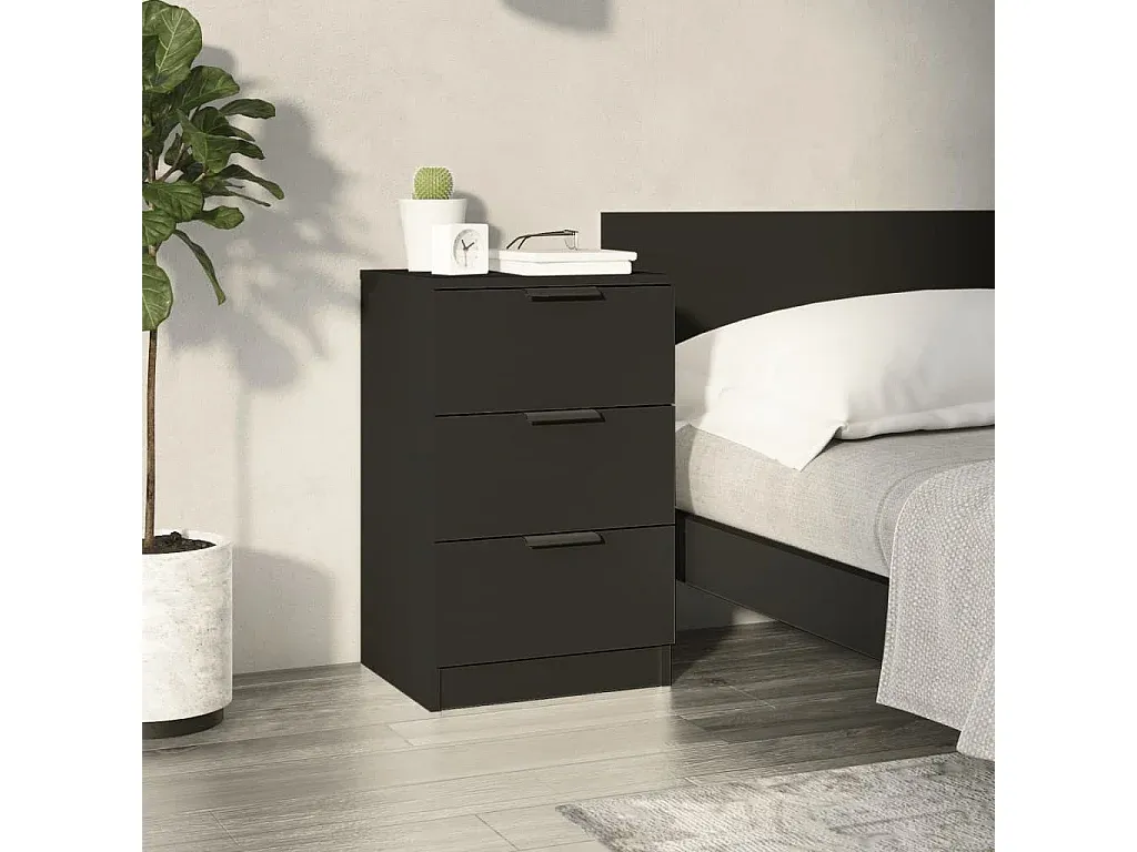 Holz Nachttisch mit Schublade im Boho-Stil