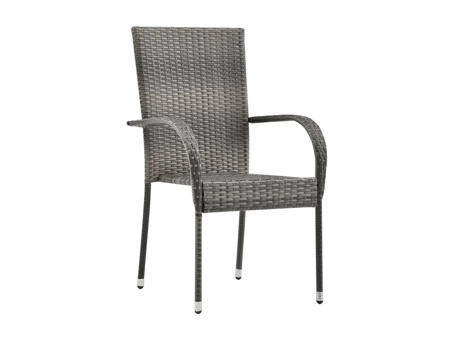 Moderner Esstisch mit passenden Stühlen für 4/6 Personen, dunkelgrau