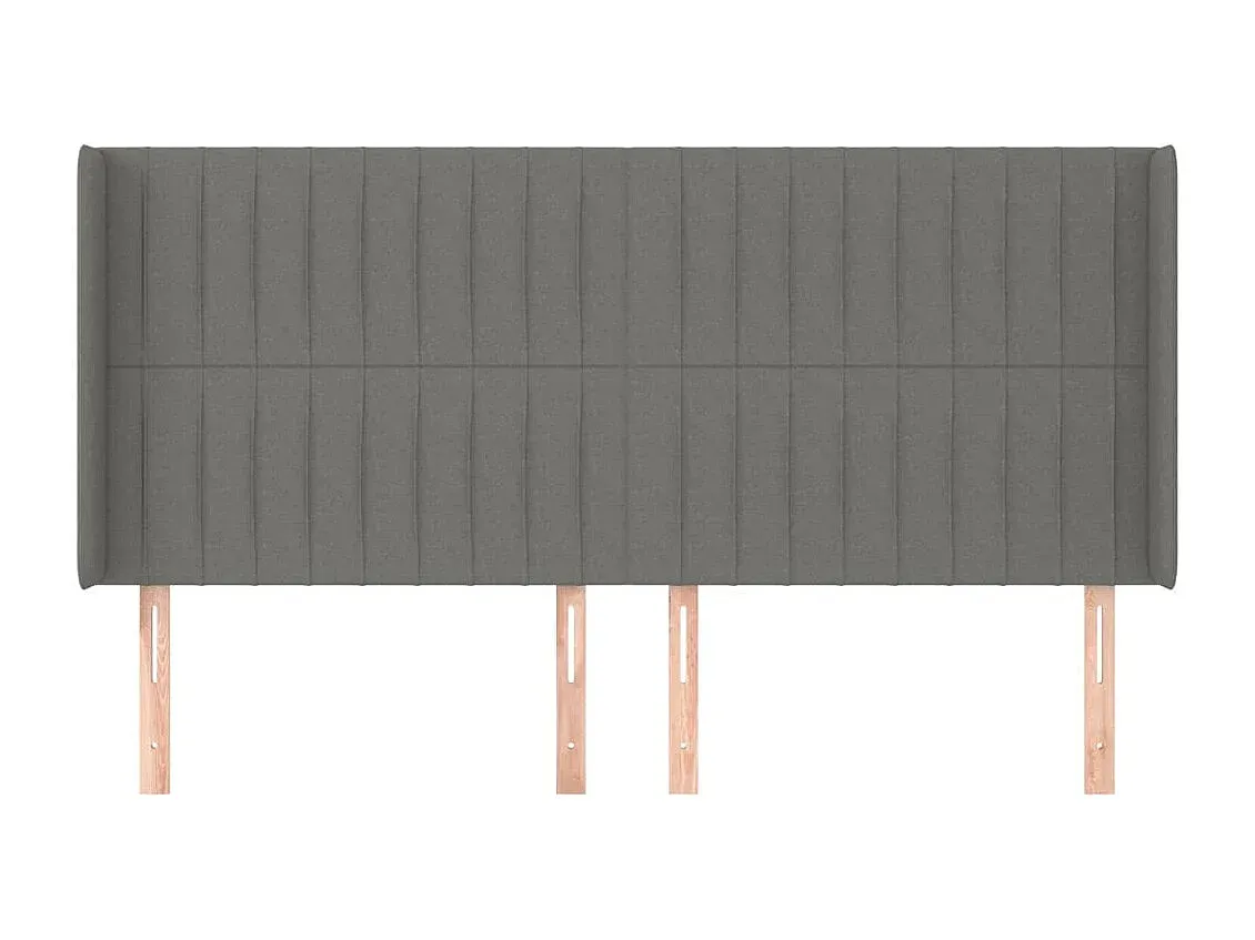 Dunkelbraunes Kopfteil mit Ohren, verstellbar 183x23x118/128 cm