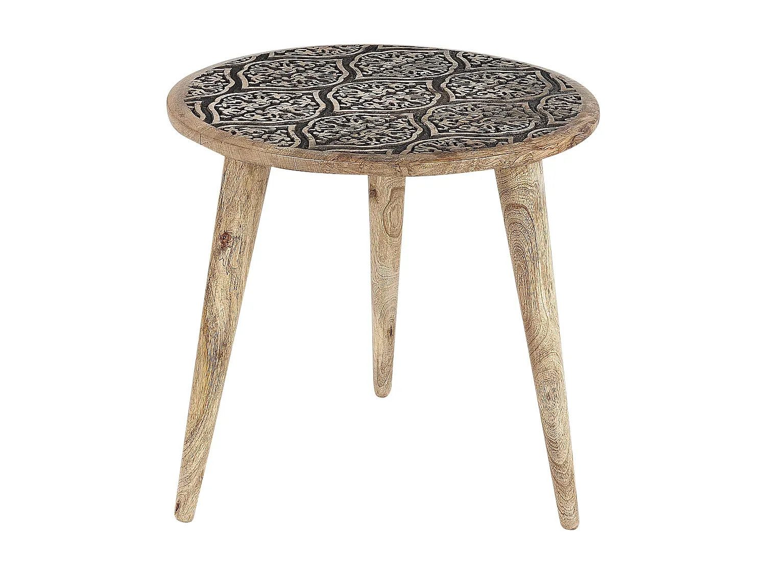 Beistelltisch in Rot-Ocker