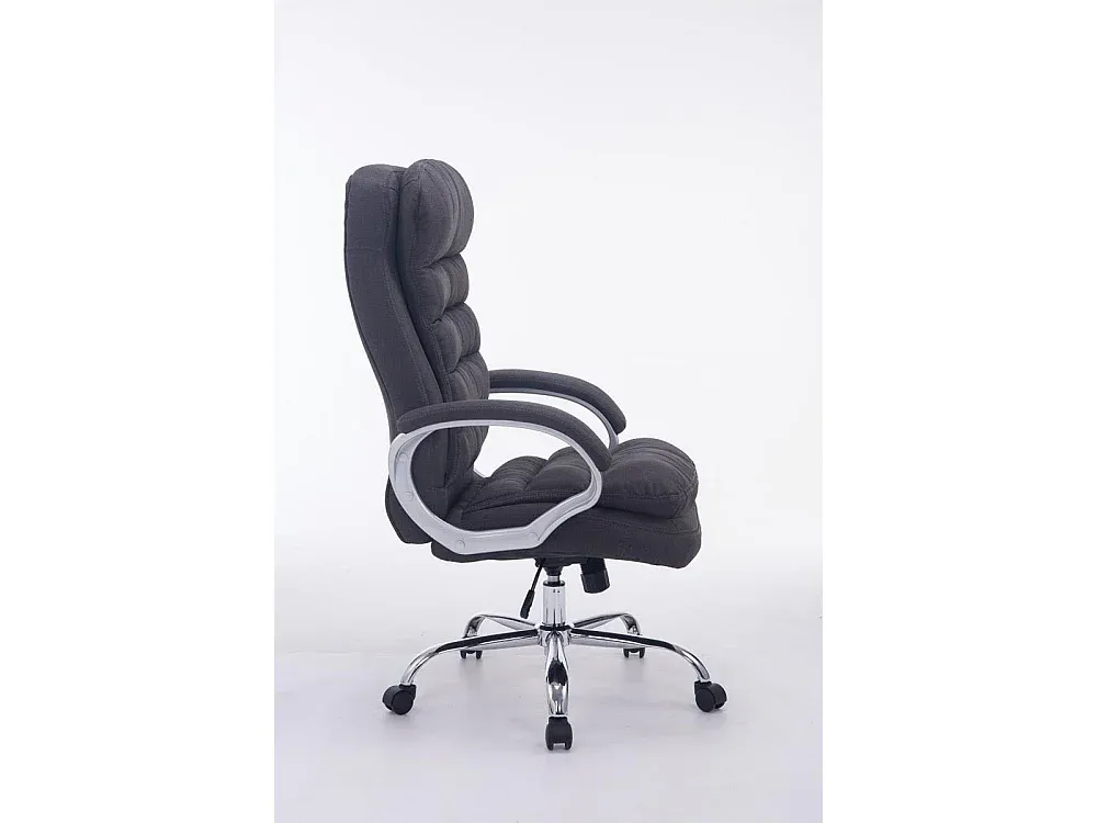 Ergonomischer Bürostuhl mit Kunstlederbezug, Walnussholz und Cremefarben