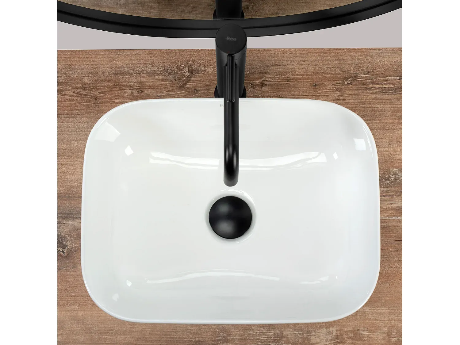 Modernes rechteckiges Aufsatzwaschbecken 50 x 31 cm