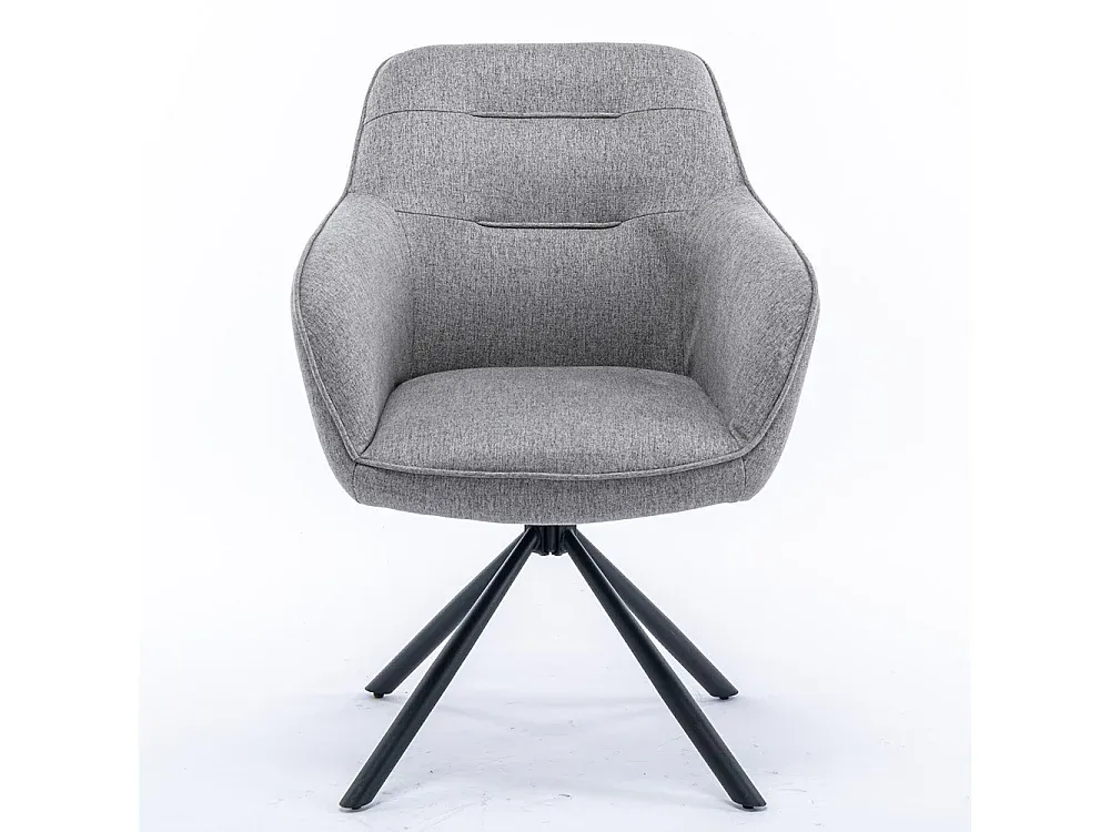 Esszimmerstuhl-Set aus Stoff mit Metallbeinen, 4 Stück