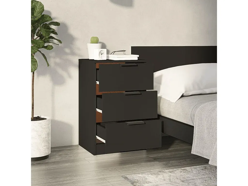 Holz Nachttisch mit Schublade im Boho-Stil