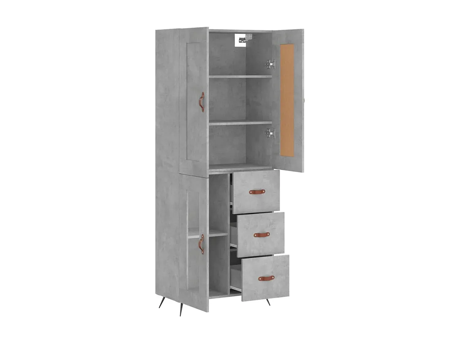 Modernes Weißes Highboard aus Holzwerkstoff 34,5x34x180 cm