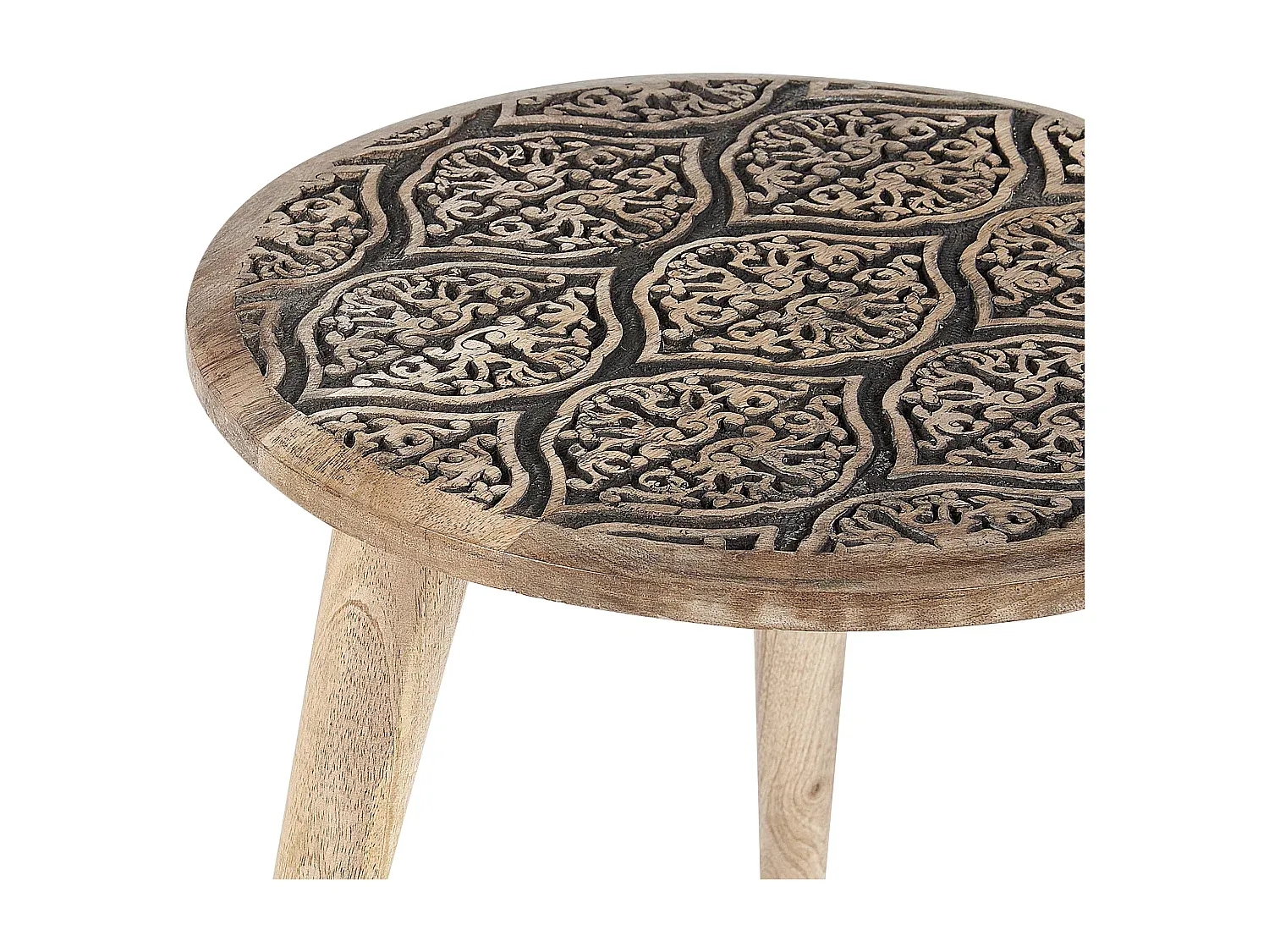 Beistelltisch in Rot-Ocker