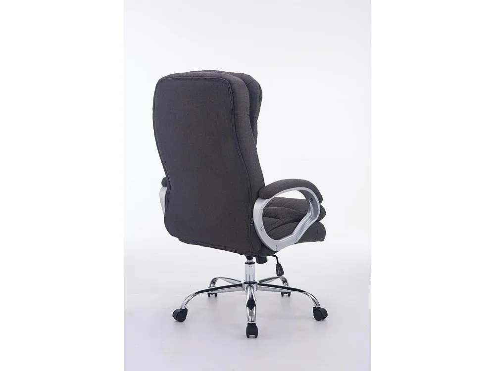 Ergonomischer Bürostuhl mit Kunstlederbezug, Walnussholz und Cremefarben