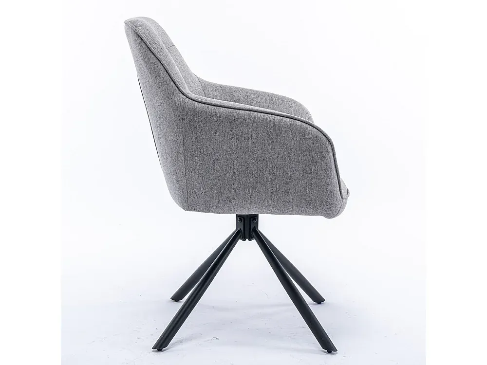 Esszimmerstuhl-Set aus Stoff mit Metallbeinen, 4 Stück