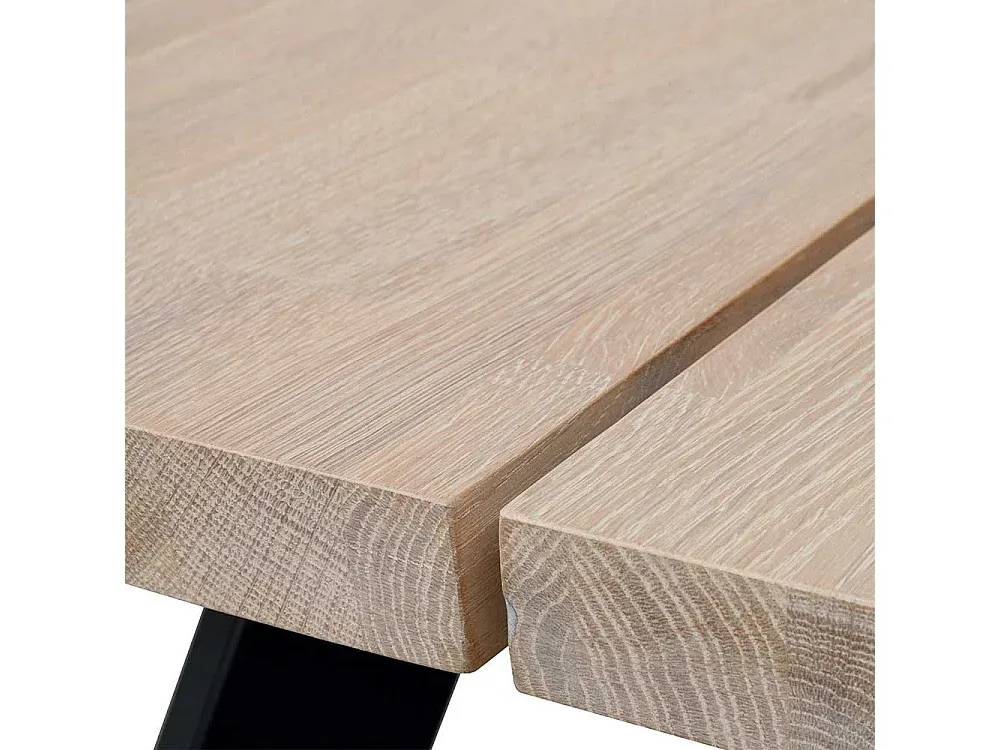 Rechteckiger Esstisch aus massivem Teakholz 180x90 cm