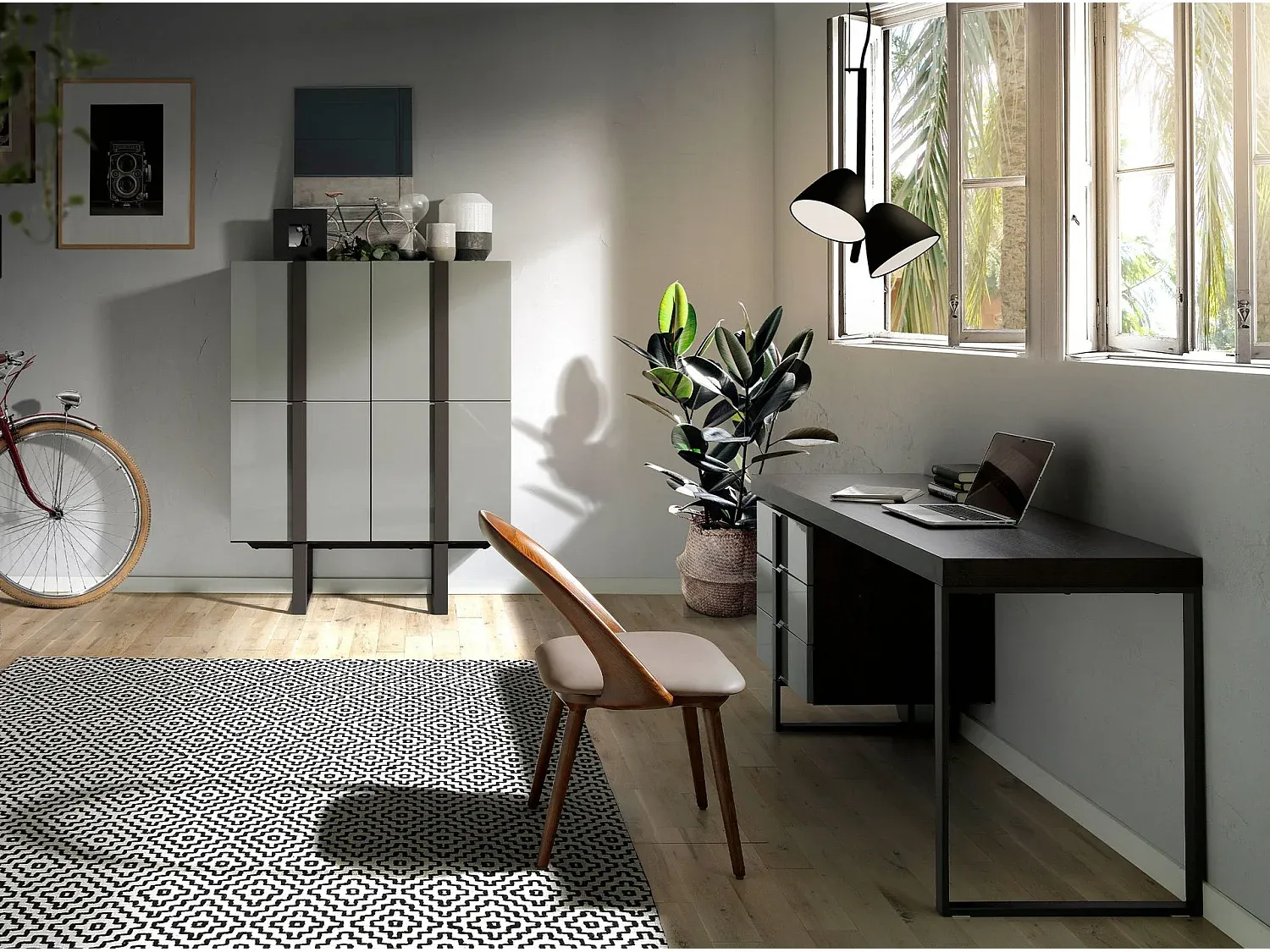 Eleganter weißer Öko-Lederstuhl im 4er-Set