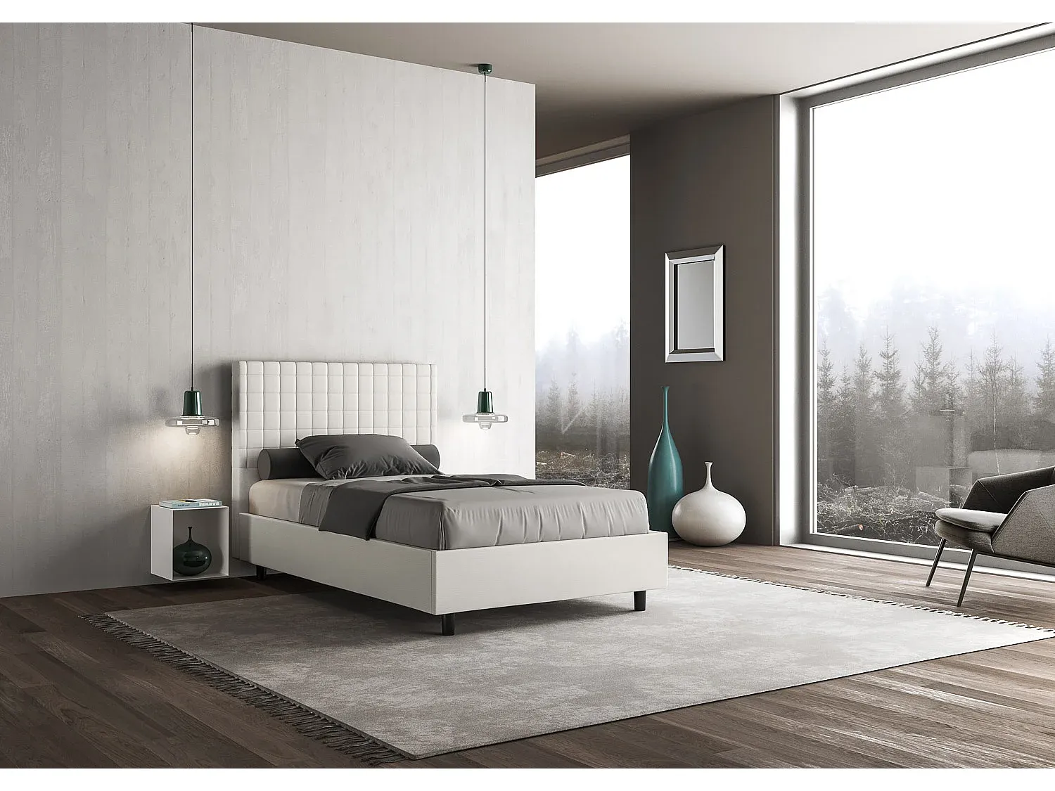 Polsterbett mit Stauraum 120x200 cm in Blau