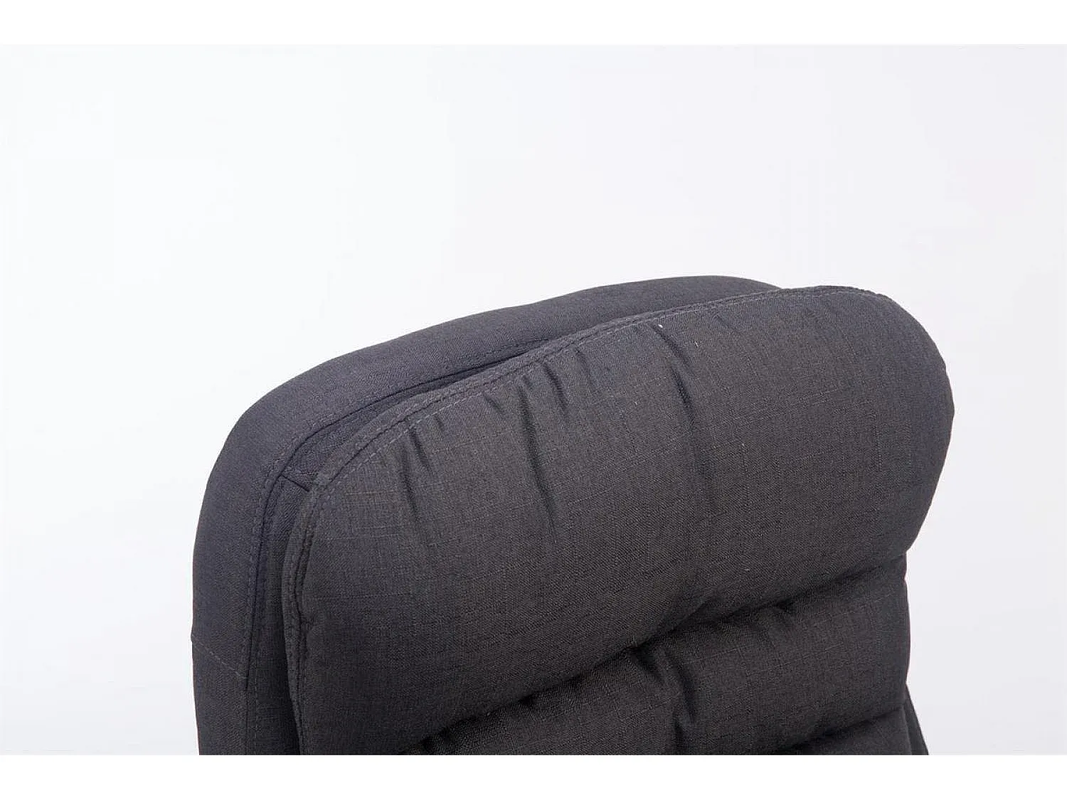 Ergonomischer Bürostuhl mit Kunstlederbezug, Walnussholz und Cremefarben