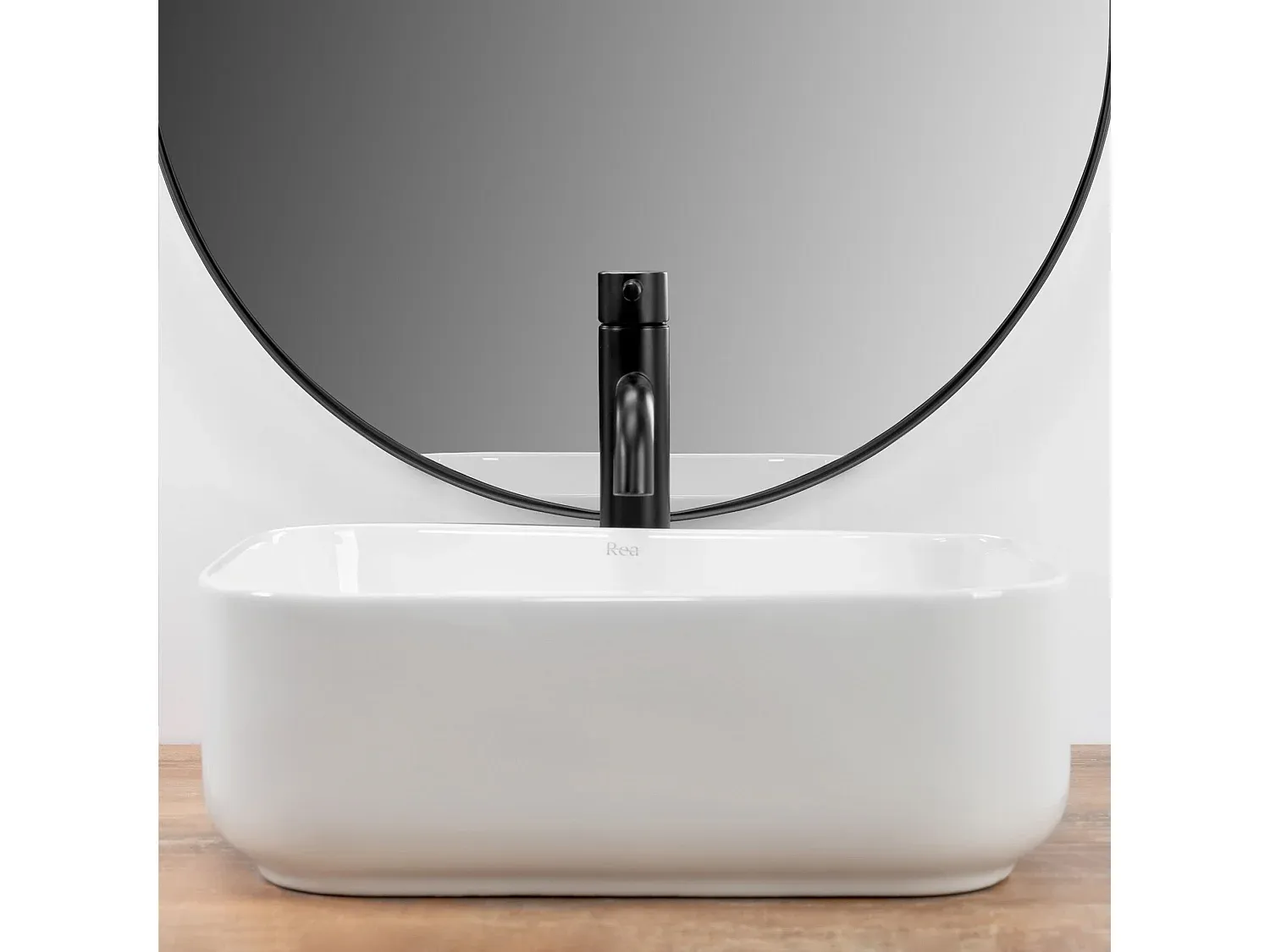 Modernes rechteckiges Aufsatzwaschbecken 50 x 31 cm