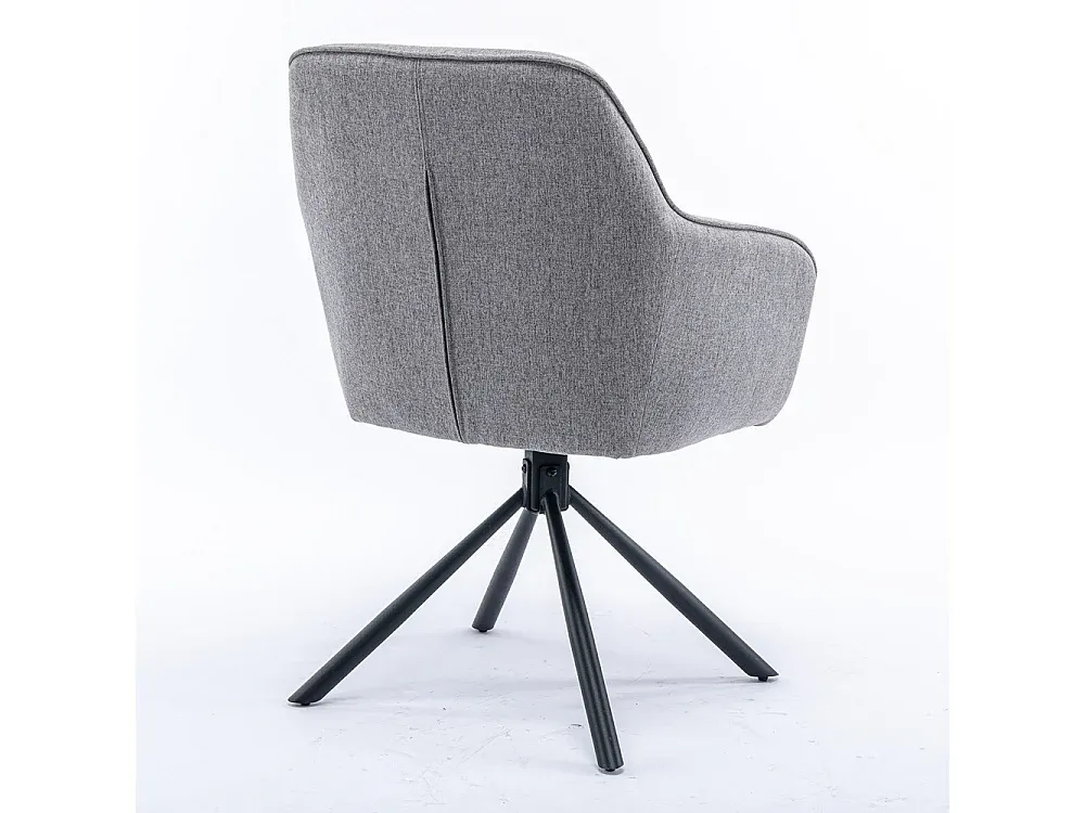 Esszimmerstuhl-Set aus Stoff mit Metallbeinen, 4 Stück