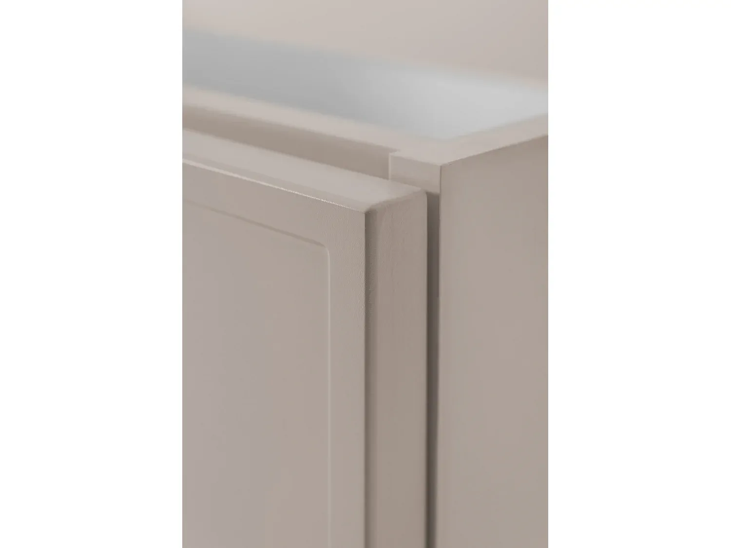 Moderner Waschbeckenschrank mit goldenen Griffen, 60x57x46 cm, weiß