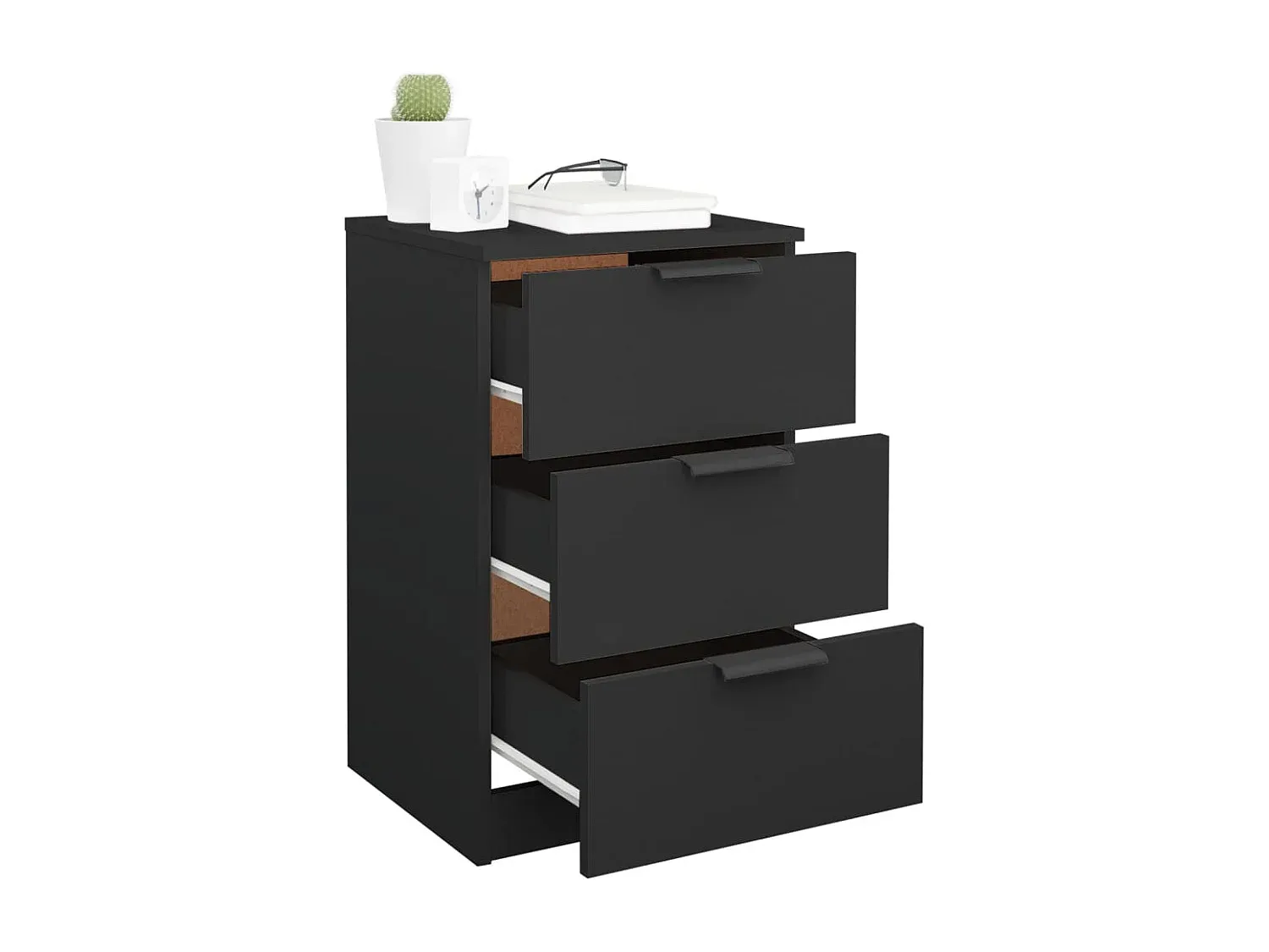 Holz Nachttisch mit Schublade im Boho-Stil