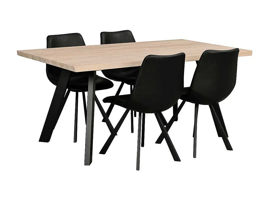 Rechteckiger Esstisch aus massivem Teakholz 180x90 cm