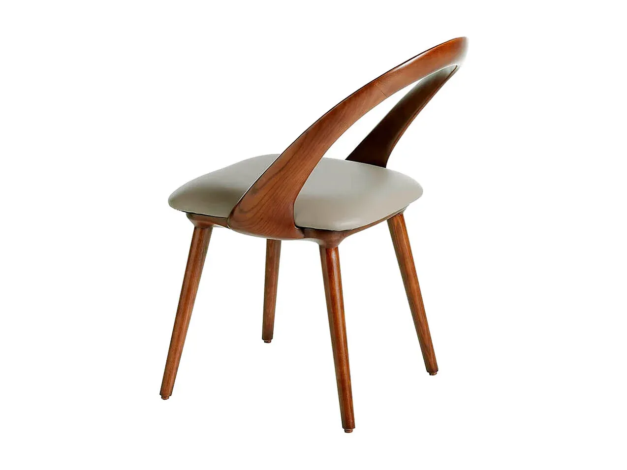 Eleganter weißer Öko-Lederstuhl im 4er-Set