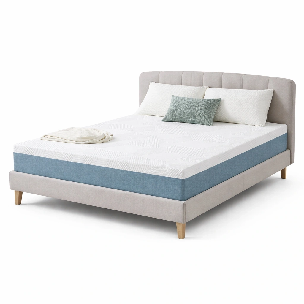 Memory Foam Matratze Atmungsaktiv Mittelfest Orthopaedische Schaummatratze 90x190 cm Komfort Schlafloesung-vorqira