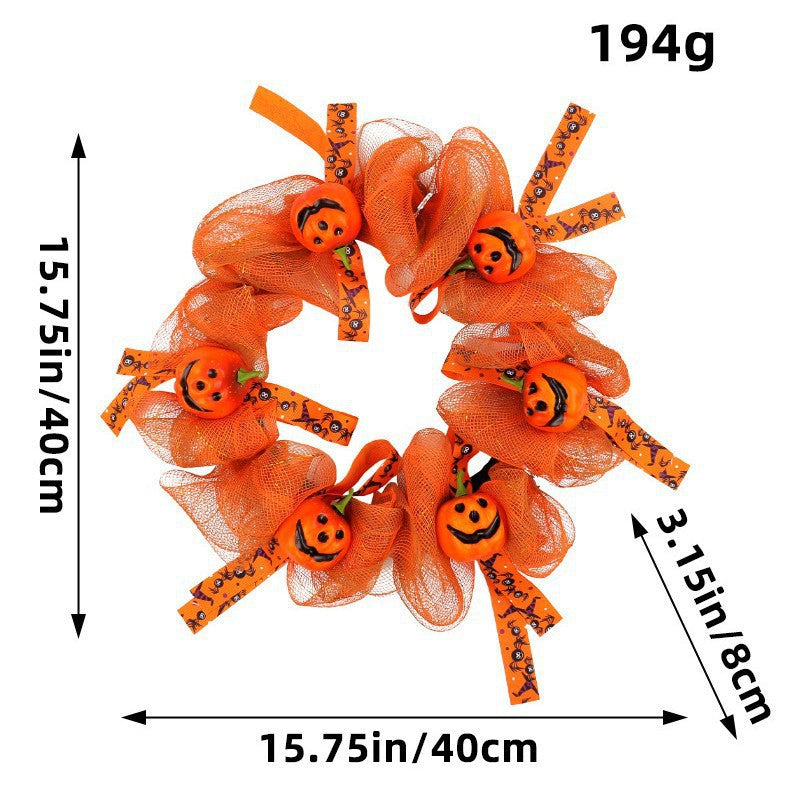 🎃 Remote Controlled LED Pumpkin Wreath | Farmhouse Fall Porch Decor ⭐672 Reviews | 60% Off Limited Time
