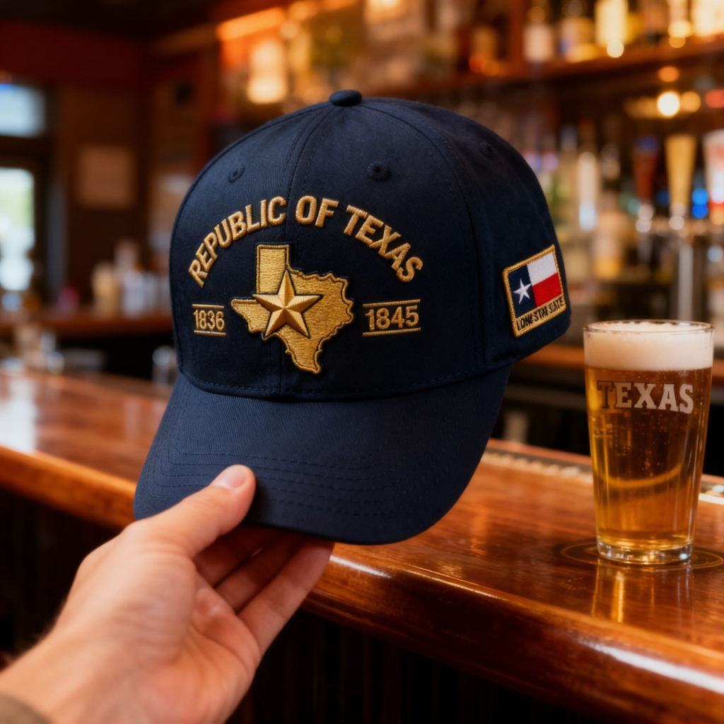 🔥 Republic of Texas Embroidered Hat – Premium Lone Star Heritage Cap