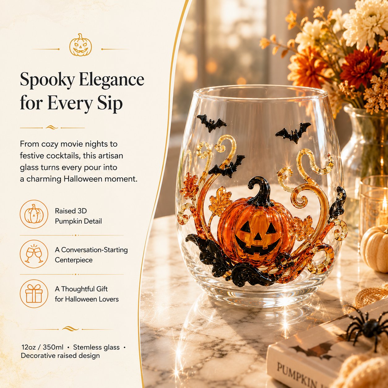 🔥 Last Day 49% OFF – 🎃 3D Halloween Glassware Collection | Spooky Designs, Festive Sips & Cozy Fall Moments