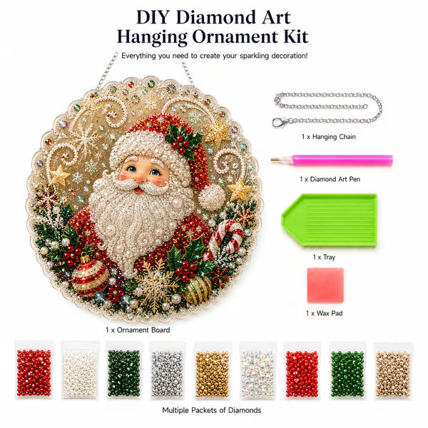 🎄 LAST DAY 49% OFF – ✨ Christmas Pearl Diamond Art Hanging Ornament Kit | Resistant Non-Fading Pearl Beads DIY Handmade Holiday Hanging Decor 🎅💎