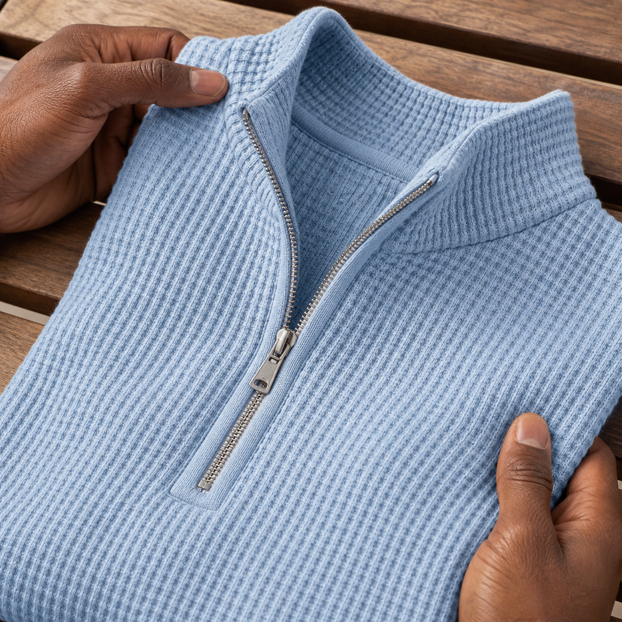 Close-up of the product fabric and construction