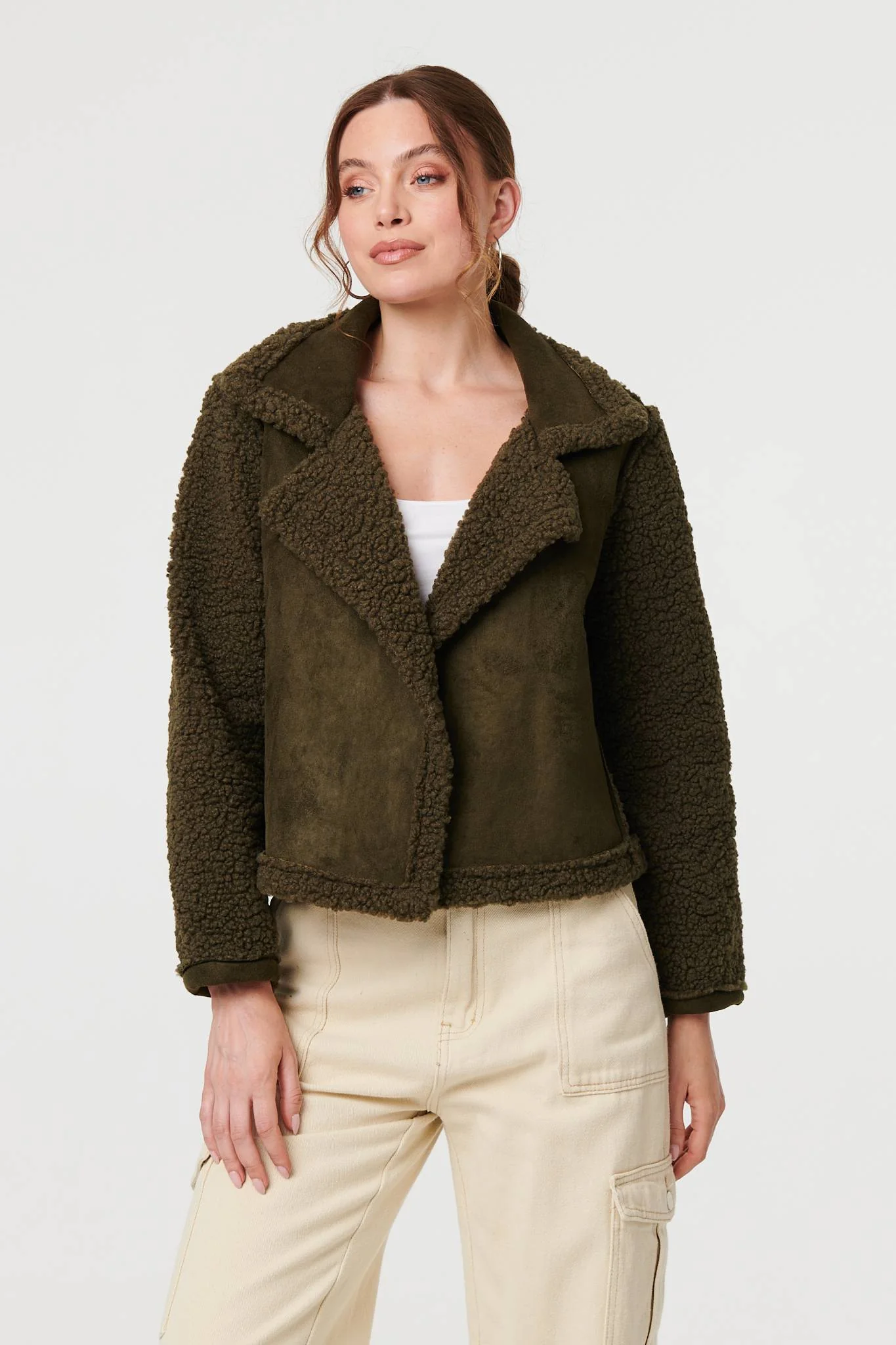 Faux Suede Lined Jacket